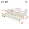 Single/Super King Daybed Guest Bed Pull Out Trundle Bed Bedroom Furniture White