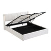 Ottoman Bed 4ft6 Double Upholstered Storage Bed Frame with LED Headboard