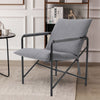 Padded Armchair Leisure Chair with Metal Frame for Living Room Bedroom Office