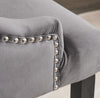 Set of 2 Tufted Dining Chairs With Arms - Studded Knocker Soft Velvet Fabric