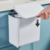 Kitchen Rubbish Bin Waste Recycling Baskets Handy Dustbin Lidded Bathroom Slim