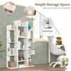 Chic Tree Bookshelf Display Cube Shelf Corner Books Storage Organizer White