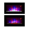 2025 TRUFLAME™ 7COLOUR LED BLACK 72CM WIDE GLASS FLAT ELECTRIC WALL MOUNTED FIRE