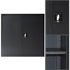 Metal Cupboard Storage Cabinet with 2 Doors for Office Laundry Workshop Garage