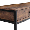 Slim Hallway Console Table Entryway Sideboard 2 Drawers With Glass Storage Shelf