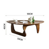 Brown Abstract 1950's Mid Century Modern Low Coffee Table For Living Rooms