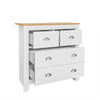 Chest of Drawers Wood 5 Drawers Cabinet Storage Organiser Unit for Bedroom White