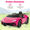 Toddlers 12V Ride On Toy Car Electric Vehicles with Remote Control-Pink