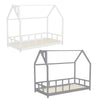 Single Kids Floor Beds Pine Wood House Bed Frame Toddler Children Bedstead Cabin