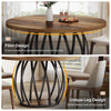 Tribesigns Round Dining Table, 118 cm Farmhouse Wood Kitchen Table for 6 People