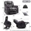 Electric Power Lift Riser Recliner Chair Sofa Velvet Massage & Heated Armchair