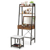 Vanity Table Set Ladder Makeup Vanity Makeup Vanity Dressing Table w/ Mirror