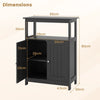 Freestanding Storage Organizer w/ Adjustable Shelf-Black