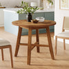 80cm Round Dining Table for 4-6, Modern Circle Kitchen Table for Dining Room