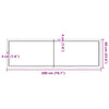 Lechnical Dark Grey Wall Shelf, 200 x 60 x 6 , Solid Treated Oak, Wall D8F8