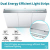 Large Bathroom Mirror Cabinet 1000x600 with LED Demister Shaver Socket 3 Colors