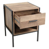 Industrial Wooden Retro 1 Drawer Bedside Cabinet Side Table Shelve Storage Unit