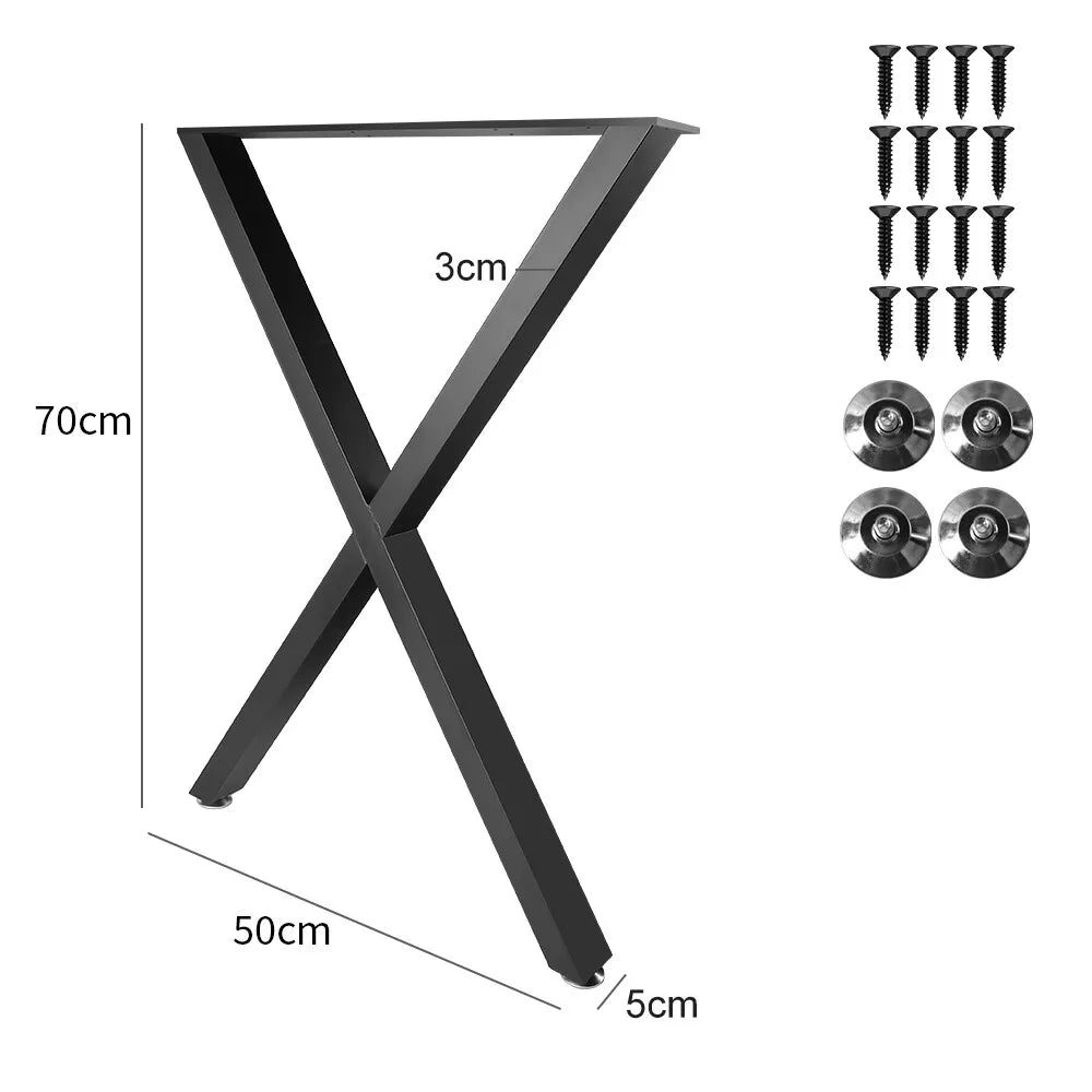 Industrial Metal Table Legs Dining Bench Coffee Desk Furniture Stand X Frame