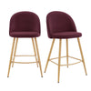 Dusk Iris Set Of 2 Barstools Berry Natural RRP £399