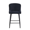 2 pcs Faux Leather / Velvet Bar Stools Diamond Design Soft Upholstered Seat Back