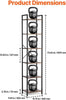 Rustic Tallboy Bookcase 6-Tier Bookshelf Tall Storage Shelving Unit Display Rack