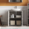 Bathroom Cabinet Basin Unit Storage Cupboard MDF Wooden Modern Furniture Grey