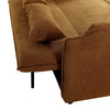 3 Seater Sofa Bed Yellow Livingroom Pull Out Convertible Sleeper with 2 Cushions
