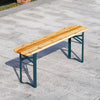 Outdoor Picnic Beer Table Benches Steel Trestle Foldable Party Garden Furniture
