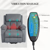 Lift Chair Riser and Recliner Chair with Vibration Massage, Heat, Grey