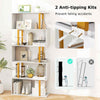 Chic 5-Tier Geometric Bookcase 157CM S-Shaped Bookshelf