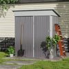 5 x 3ft Garden Storage Shed Sliding Door Sloped Roof Outdoor Tool Lockable House