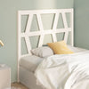 Bed Headboard White 96x4x100 Solid Wood Pine J7E7