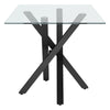 Clear Glass Dining Set Kitchen Table 2 4 6 Chairs Faux Leather Upholstered Seat