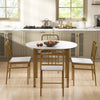 Round Kitchen Table & 4 Chairs with Storage Rack & Metal Frame-White