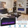Mirrored Fireplace 60inch Electric Fire 12 LED Flames Wall/Inset Fire