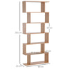 White Wooden S Shape Storage Display 6 Shelves Room Divider Unit Chest Bookshelf