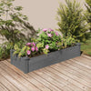 Garden Raised Bed with Liner Grey 120x45x25 cm Solid Wood Fir