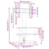 Corner TV Stand 3-Tiers for 32-70 Inch, Universal Cantilever TV Floor Z6Y8