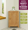 Corner Storage Cupboard, Oak Effect Wooden Low Cabinet with Shelf, Display Unit