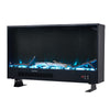 Home LED Fireplace Insert Wall Mounted Electric Inset Media Fire Freestand Feet