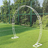 Heavy Duty Metal Double Pole Round Wedding Backdrop Stand Arch Garden Arbor Deco