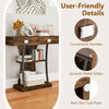 T-Shaped Foyer Table Console Table for Small Space-Coffee
