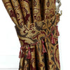 Curtains Ready Made Fully Lined Jacquard Pencil Pleat Tape Top Pair & Tiebacks