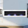 Wall/Inset Bio Ethanol Fireplace Biofire Fire Burner Heater White 120*15*40CM