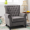 Velvet Lounge Armchair Fireside High Wing Back Accent Sofa Chair Cushioned Seat