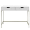 Computer PC Desk With 2 Drawers Home Office Laptop Wooden Gaming Table White