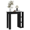 Bar Table with Shelf Black 102x50x103.5 cm Engineered Wood HOT