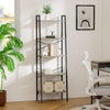 Ladder Shelf Bookcase Unit Stand 5 Tier Steel Frame Display Storage Shelving