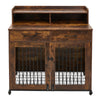Wooden Dog Crate Pet Cage Indoor Furniture Large Dog House Kennel with Drawer UK