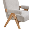 Modern Armchair Sofa Lounge Accent Linen Fabric Wood Frame Comfy Reading Chair